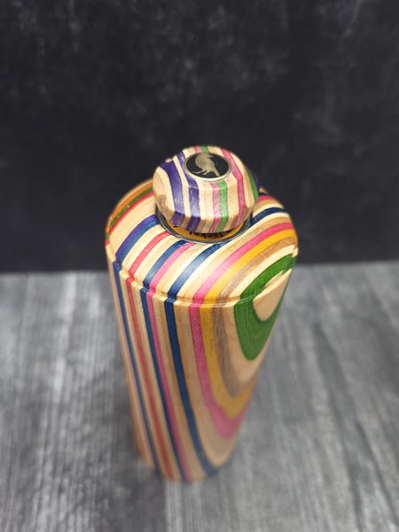 Lidded Box - Recycled Skateboard Wood with Fidget Spinner on Top