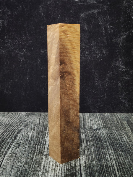 !Blemished! Wa Handle/Pen Blank - Stabilized California Bastogne Walnut - Curly Figure