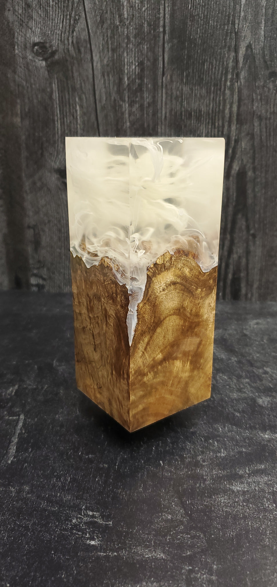 Stabilized Amboyna Burl Ocean Hybrid Blank