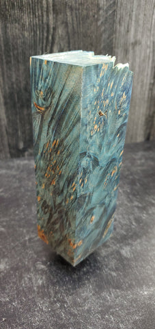 Stabilized Maple Burl Blank - Blue